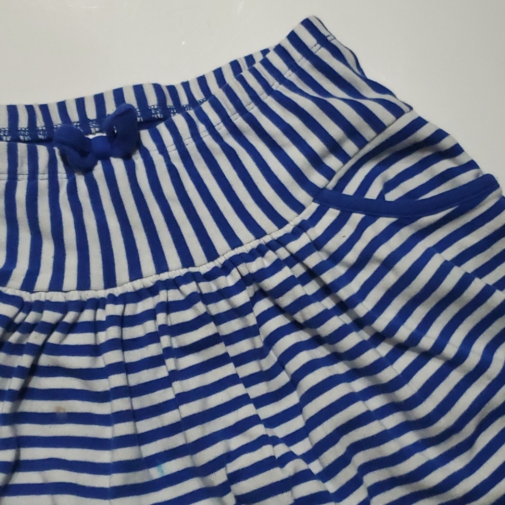 Gymboree Girls Blue & White Striped Skort-5 - Picture 3 of 10